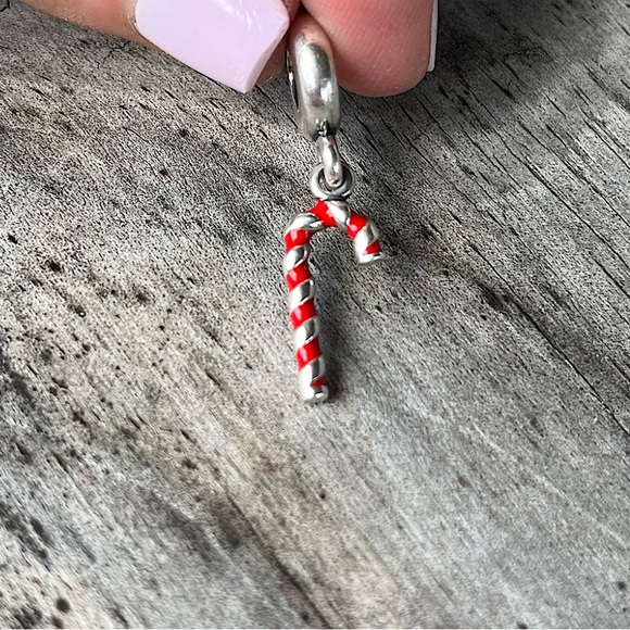 Pandora Candy Cane Dangle Charm - Picture 2 of 4
